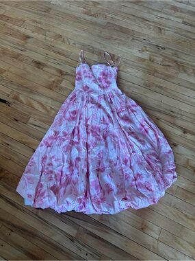 Abercrombie & Fitch Pink Floral Midi Dress